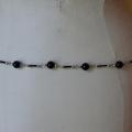Ceinture-bijou perles noires dos