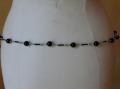 Ceinture-bijou perles noires dos