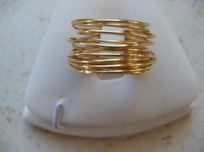 Bague multi-rangs plaqué or
