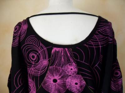 Tunique Benedicta noire et fuschia de Smash.