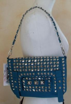 Sac à main KADEN BAG, turquoise et clous de Smash.