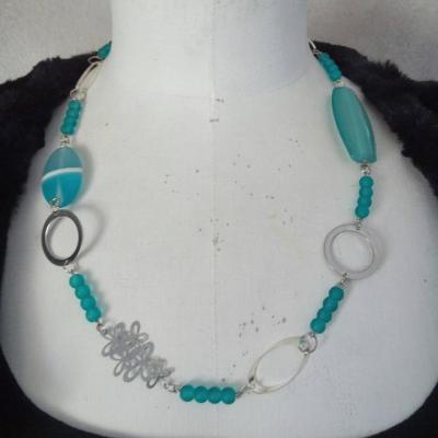 Collier turquoise fleur
