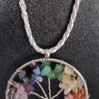 pendentif arbre de vie pierres naturelles 7 chakras