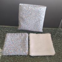 Lingettes démaquillantes moyennes bleues bio